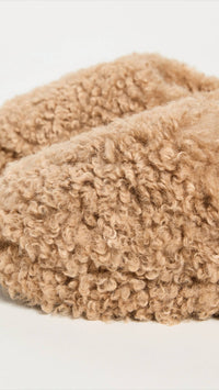APPARIS Women's Misha Bouclette Slippers in camel - women's shoe - alternate view