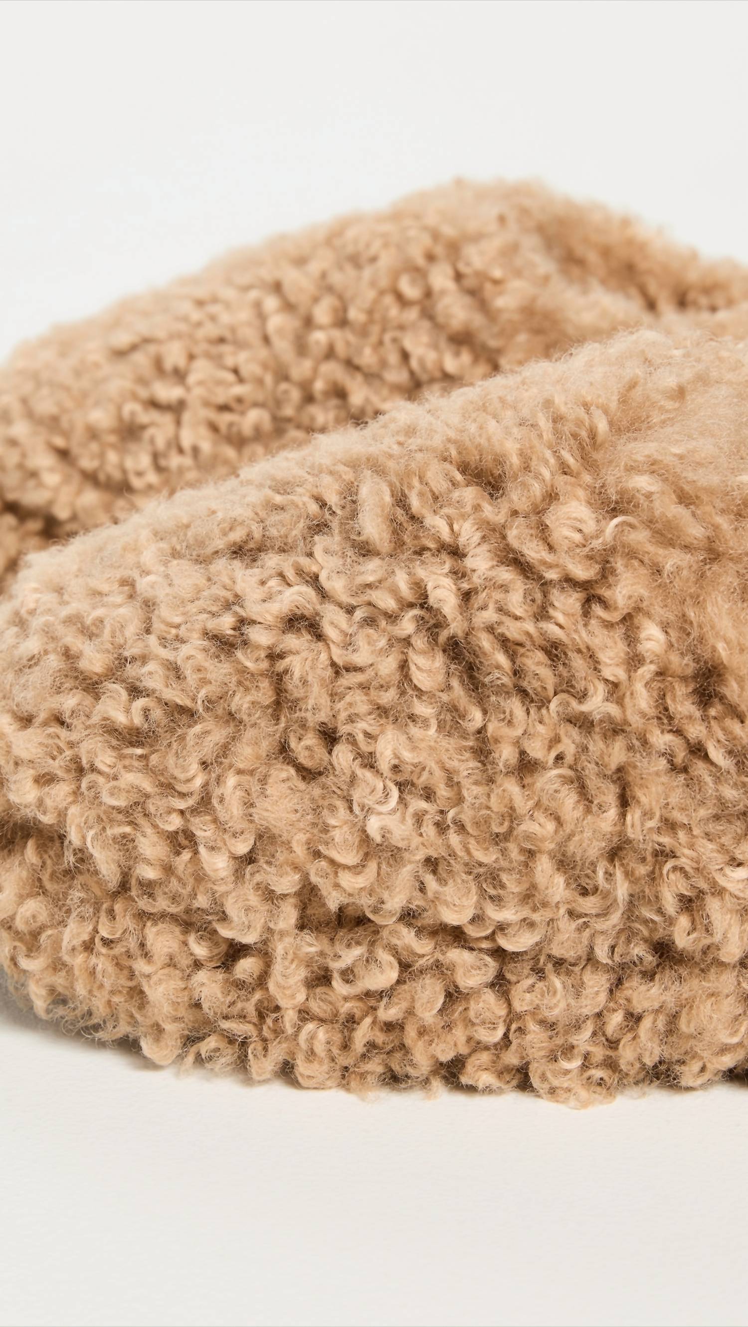 APPARIS Women's Misha Bouclette Slippers in camel - women's shoe - alternate view