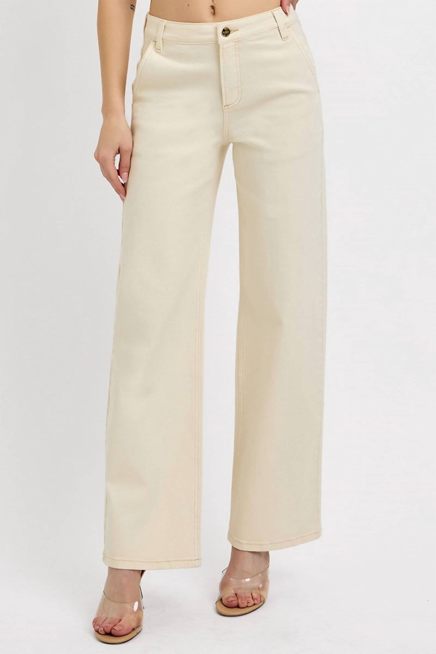 Risen - Tummy Control Mid Rise Baggy Ankle Jean