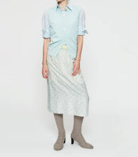 6397 Wool Cashmere Button Vest in chlorine - women's tank top - view 5