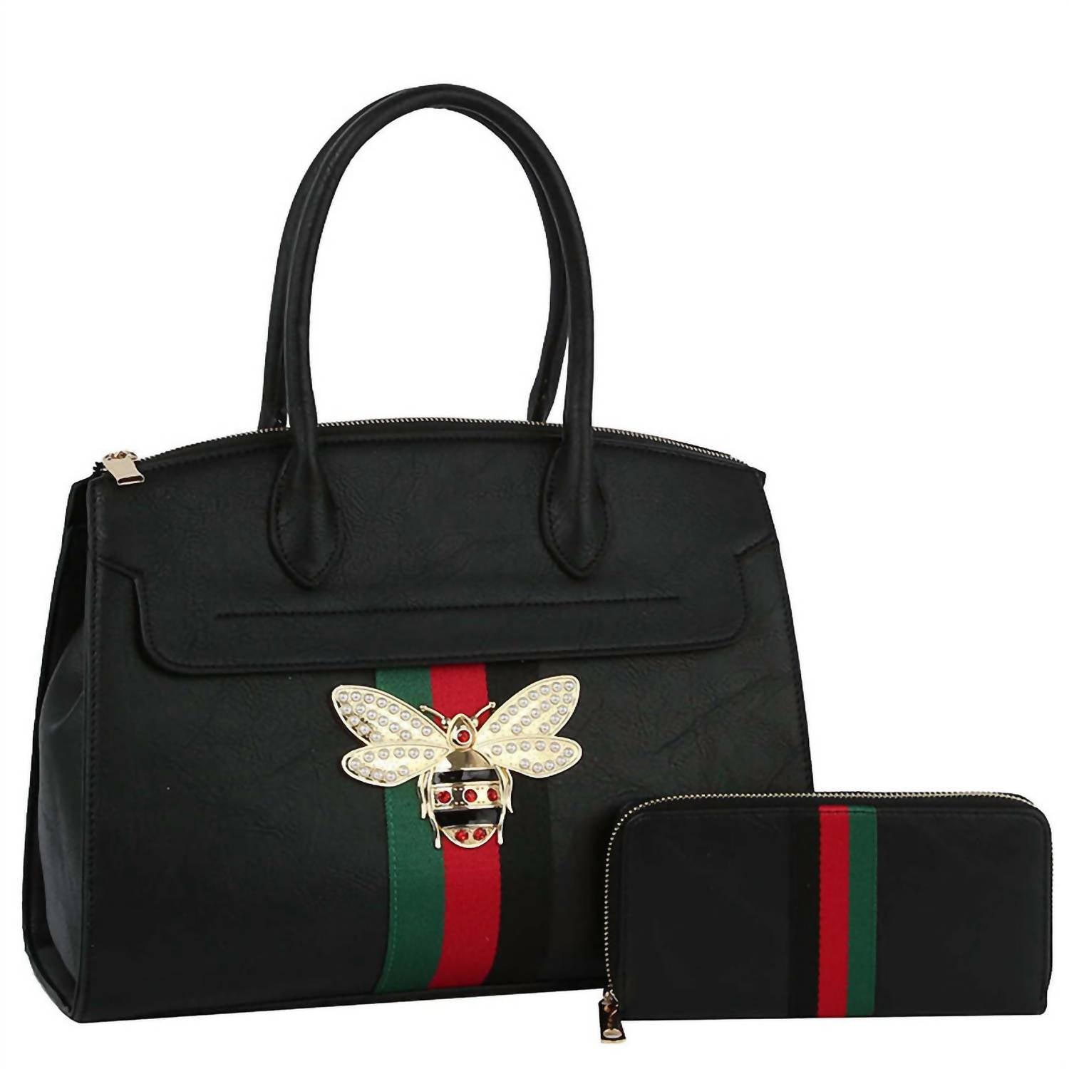Soulfina Collection Women's Queen Bee Satchel Bag in black - women's bag