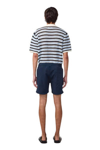 NN07 Gregor Drawwstring Shorts in navy blue - men's shorts - alternate view