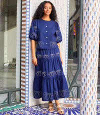 Karen Kane - Emely Embroidered Puff Sleeve Shirt
