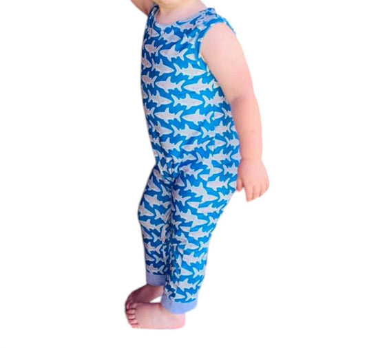 Pete + Lucy - Not So Baby Shark Romper