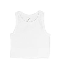 Nikibiki Junior Women's Sawyer Chevron Highneck Crop Top in white - women's shirt