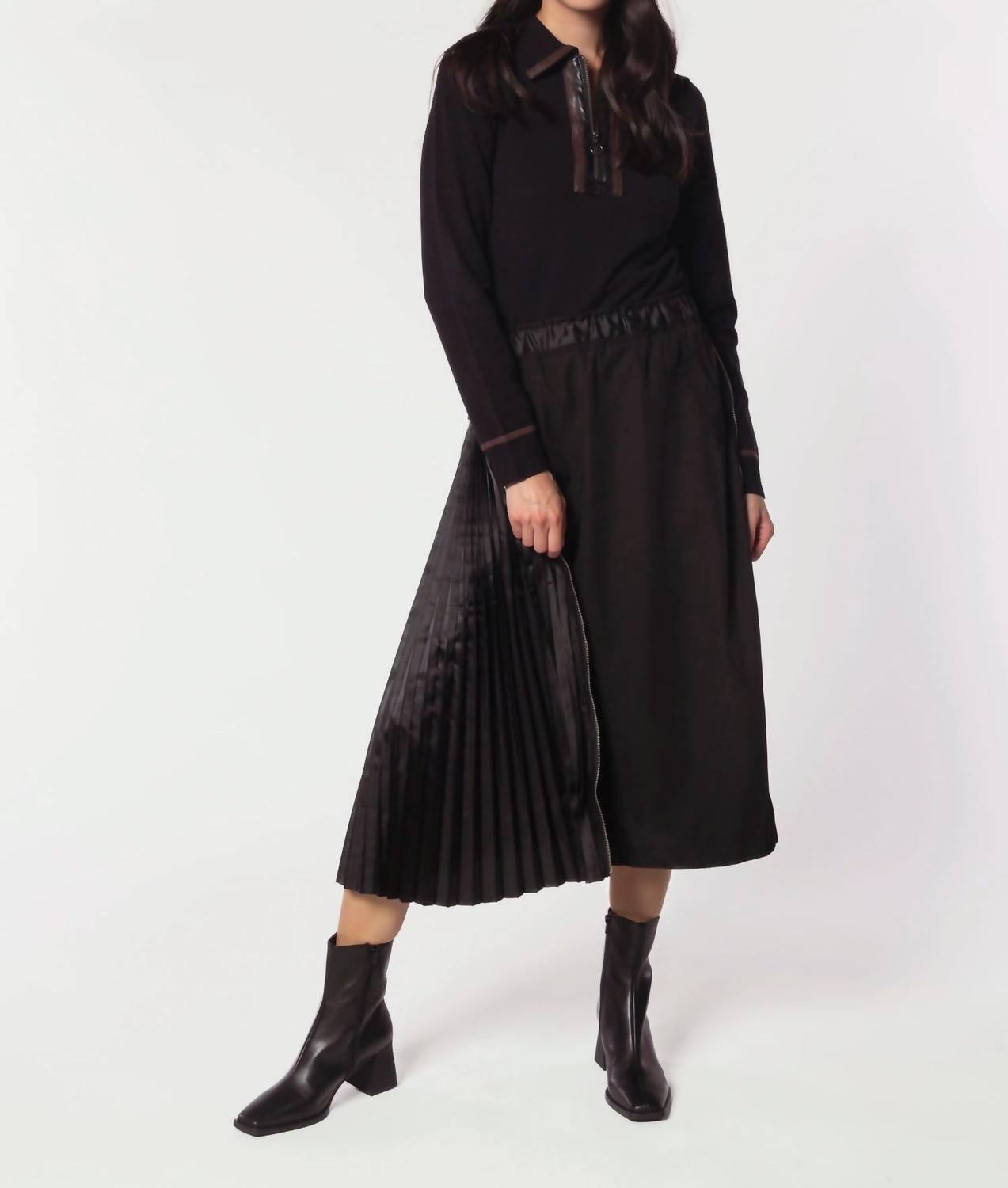 Joh - Jelani Skirt With Pleated Zipper Sides