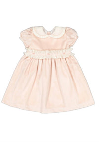 Sal & Pimenta - Girl's Velvet Dress With Smocked Sash