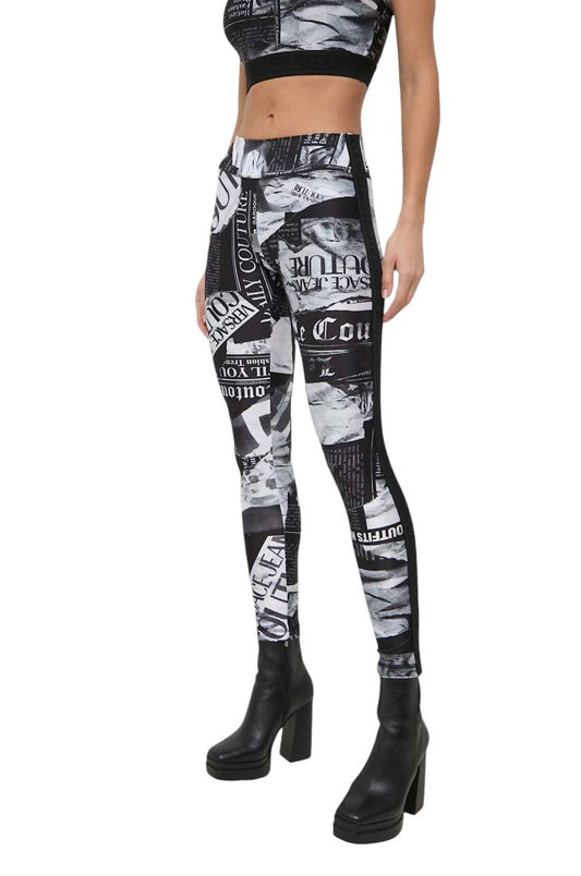 Versace - MAGAZINE PRINT LEGGINGS