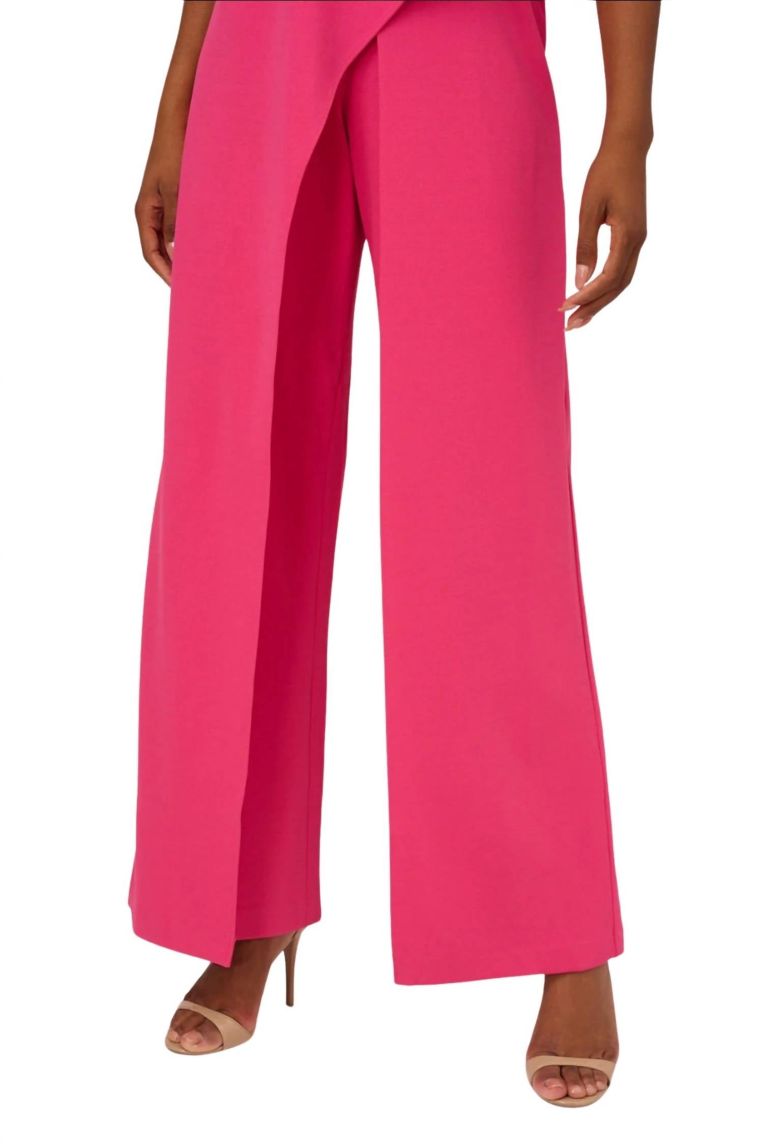 Adrianna Papell - Asymmetrical One Shoulder Jumpsuit - Plus