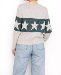 Alashan Cashmere - Merino Banded Star Crewneck Sweater