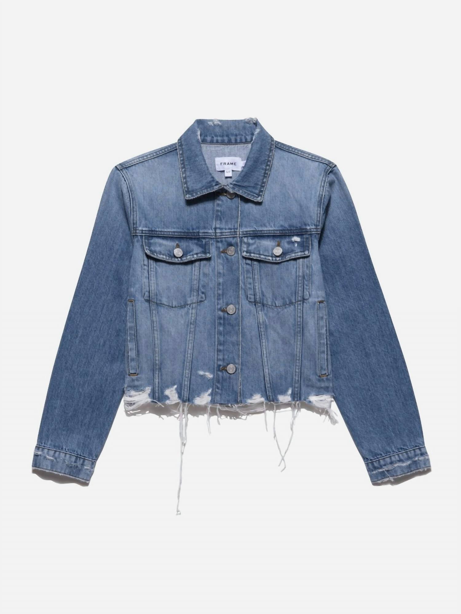 FRAME Women's Le Vintage Jacket in rossum 2year rips - women's jacket