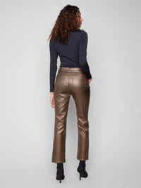 Charlie B - Slim Metallic Wax Twill Pants