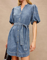 Rails Kingsley Mini Dress in antique blue 1 - women's dress - alternate view
