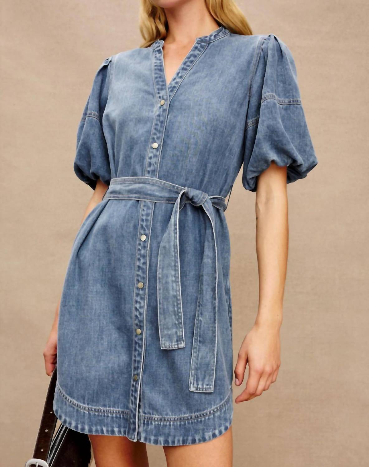 Rails Kingsley Mini Dress in antique blue 1 - women's dress - alternate view