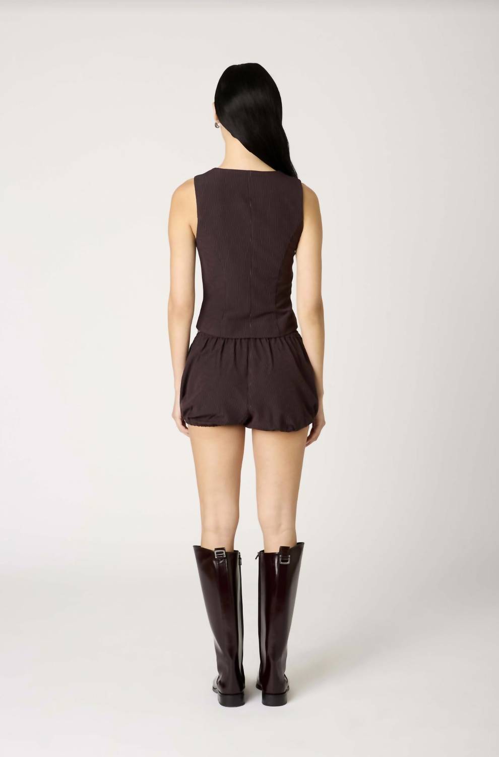 Nia - Renata Deep V-neck Top
