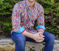 Eight X - Men's Dots Design Button Down Shirt