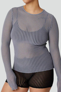 Find Me Now - Women's Addison Mesh Long Sleeve Top