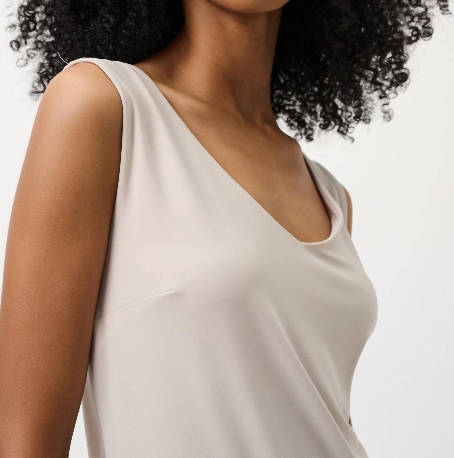 Joseph Ribkoff V-neck Camisole Top in moonstone - women's shirt - alternate view