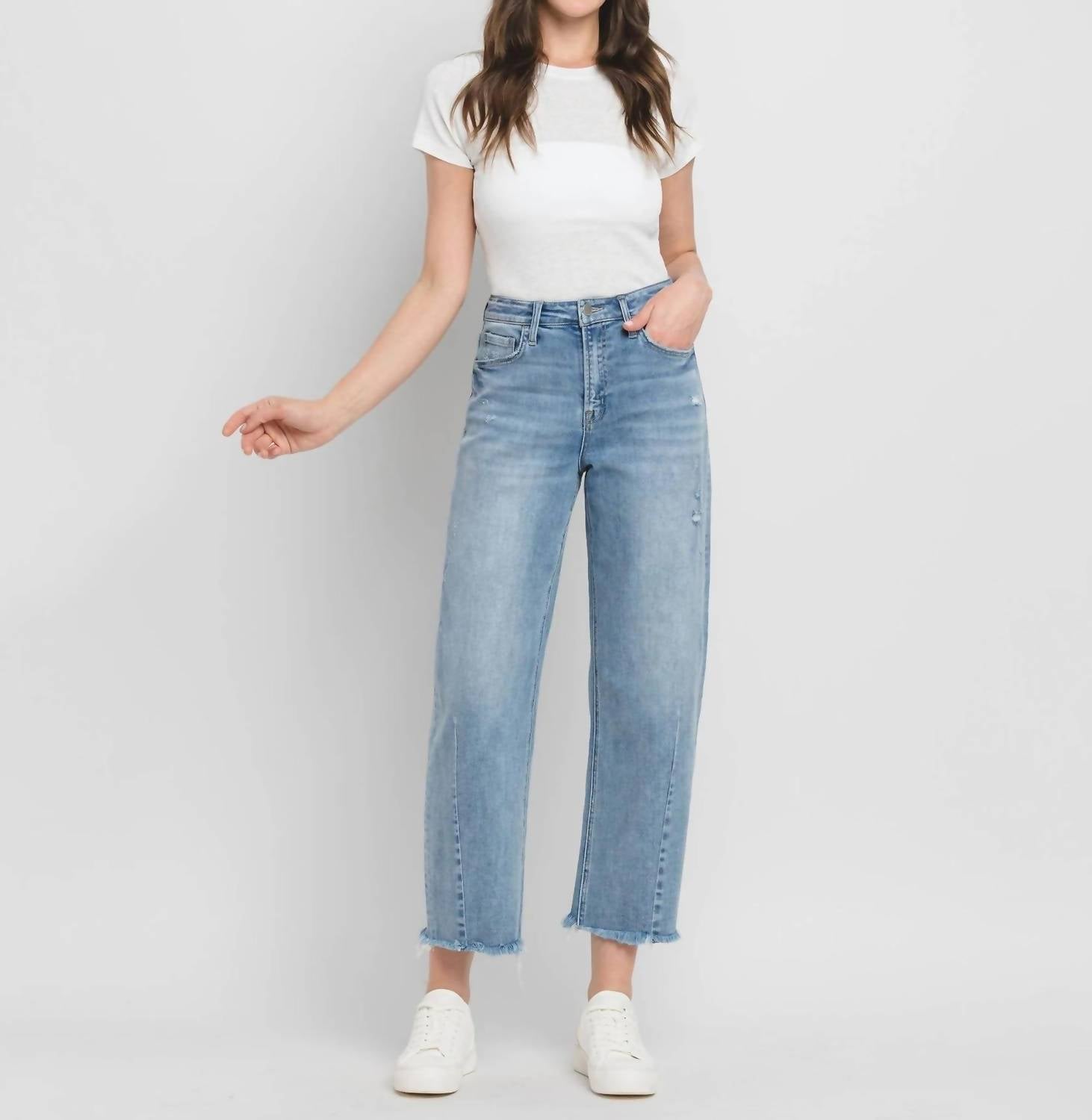 Flying Monkey - High Rise Barrel Jeans