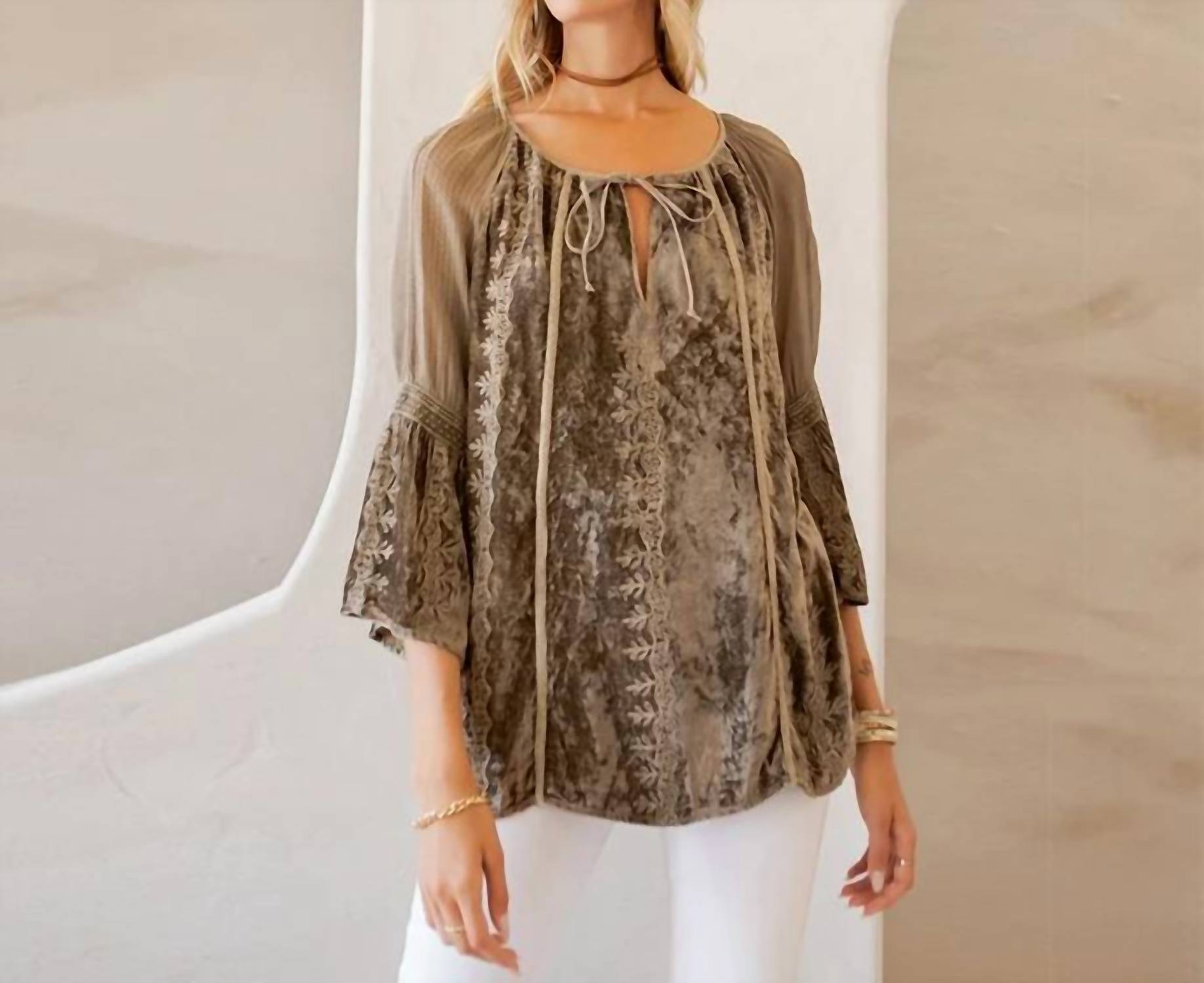 Young Threads - Patchwork Peasant Top