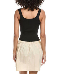 Elan - Contrast V Neck Mini Dress