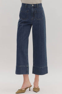 Entro - Wide Cuffed Ankle Pants