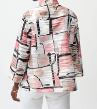 Joseph Ribkoff - Geometric Organza Boxy Jacket