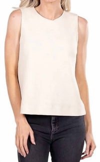 Willa Story Rowan Sleeveless Top in cream - women's tank top