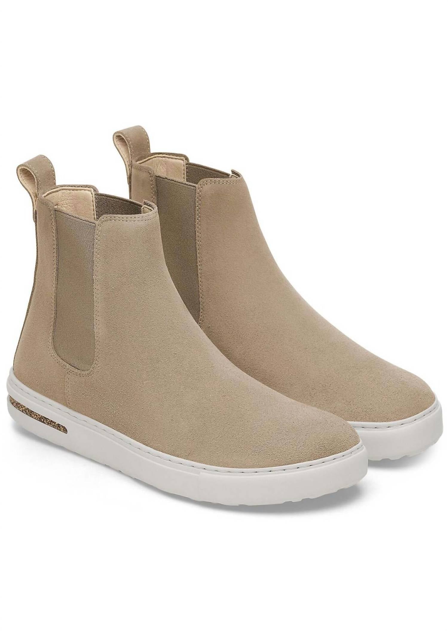 BIRKENSTOCK Women's Bend Chelsea Boot in taupe suede - women's shoe - alternate view