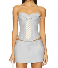 Guizio - Chrys Oxford Corset Blouse