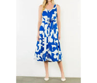 Thml - Geometric Tank Midi Dress With Tie Waist