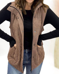Michelle Mae - Full Zip Corduroy Vest
