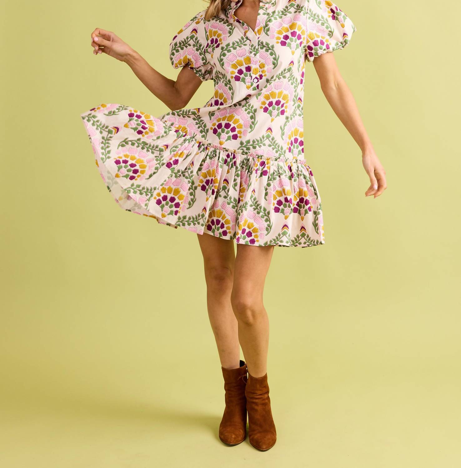Double A Gia Mini Dress in botanique 1 - women's dress - view 4