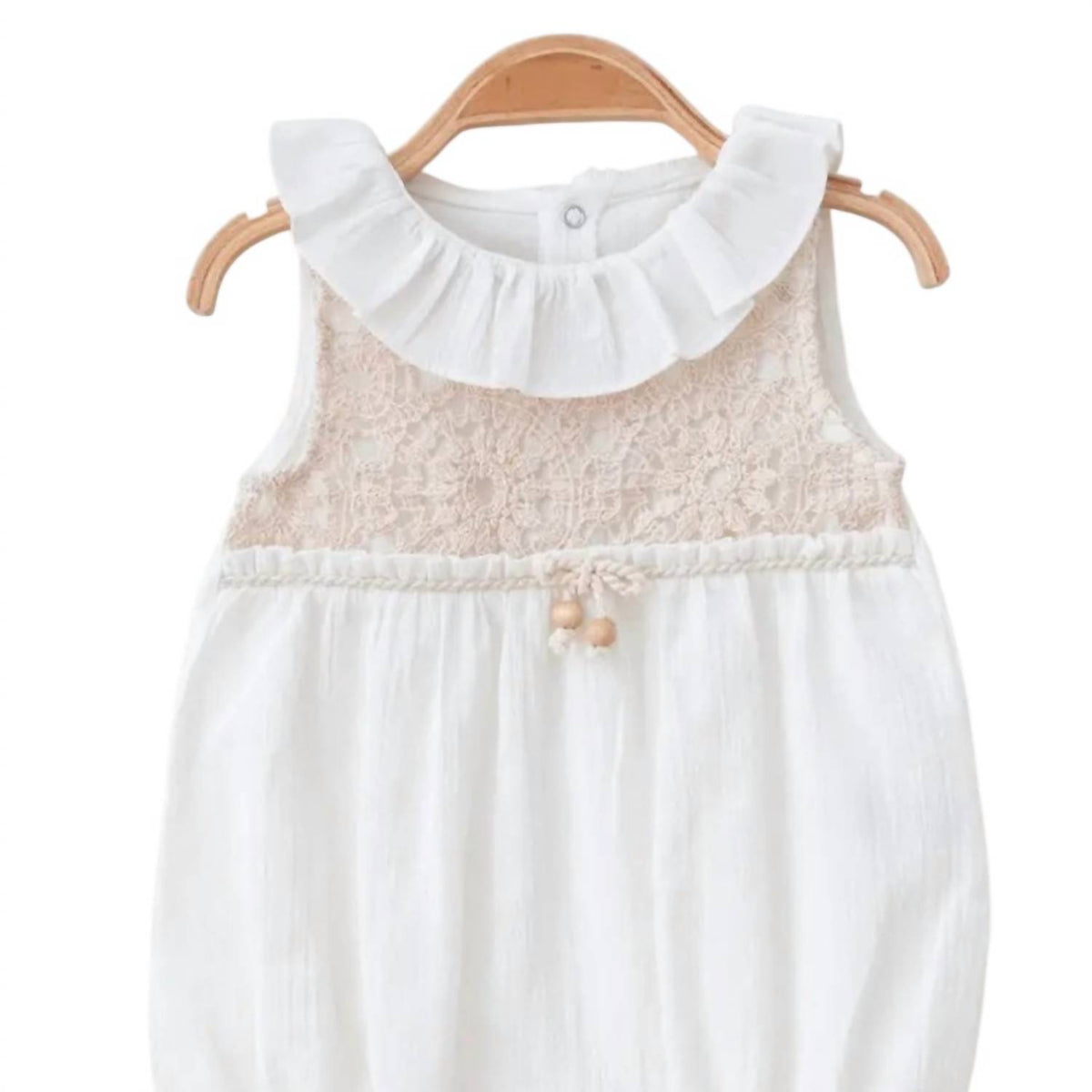 Omnis Pura - Girls Lali Crocheted Bodice Romper
