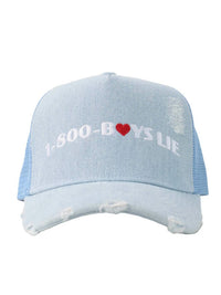Boys Lie - Denim 1-800 Heart Trucker Hat