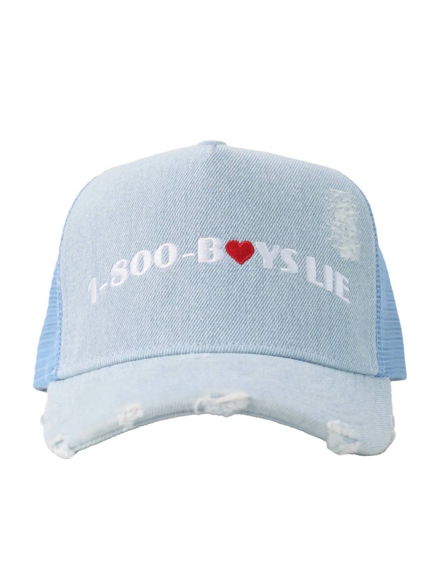 Boys Lie - Denim 1-800 Heart Trucker Hat