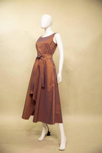 Samuel Dong - Women's Self Belt Sleeveless Dress
