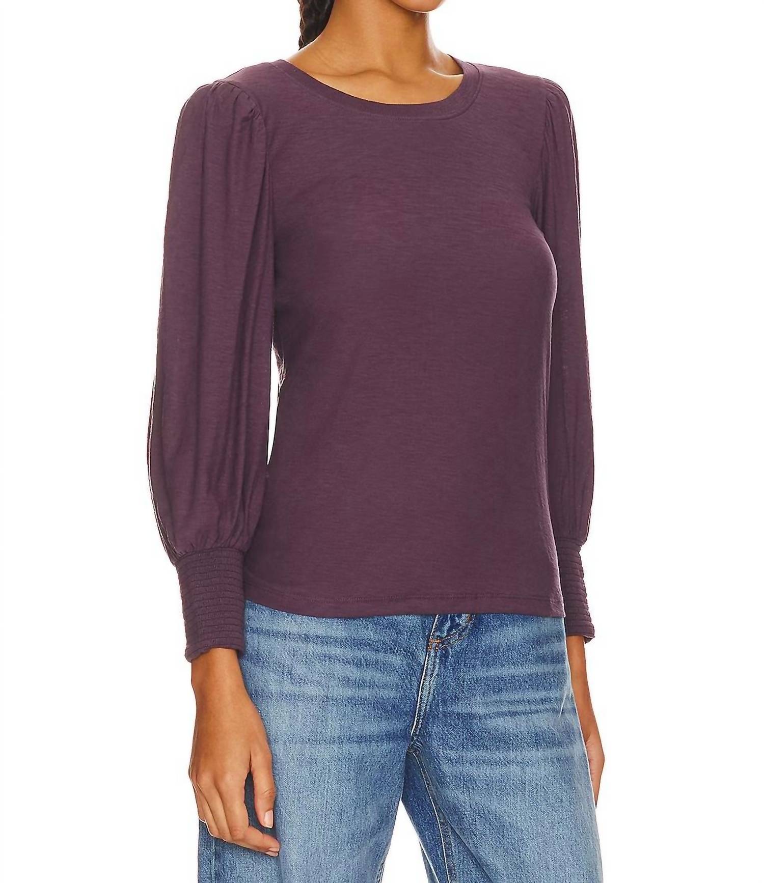 Nation Ltd - Loren Smocked Peasant Tee
