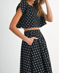 MABLE Edith Polka Dot Set in black - women's skirt - view 5