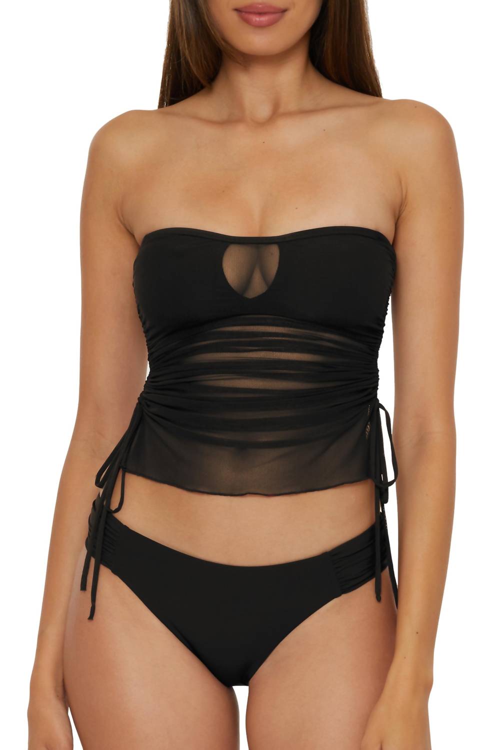 Becca - Bandeau Tankini Pull On Swimsuit Top