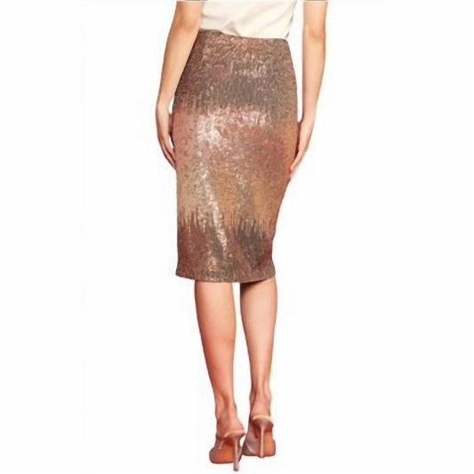 Skies Are Blue - Ombre Sequins Pencil Skirt