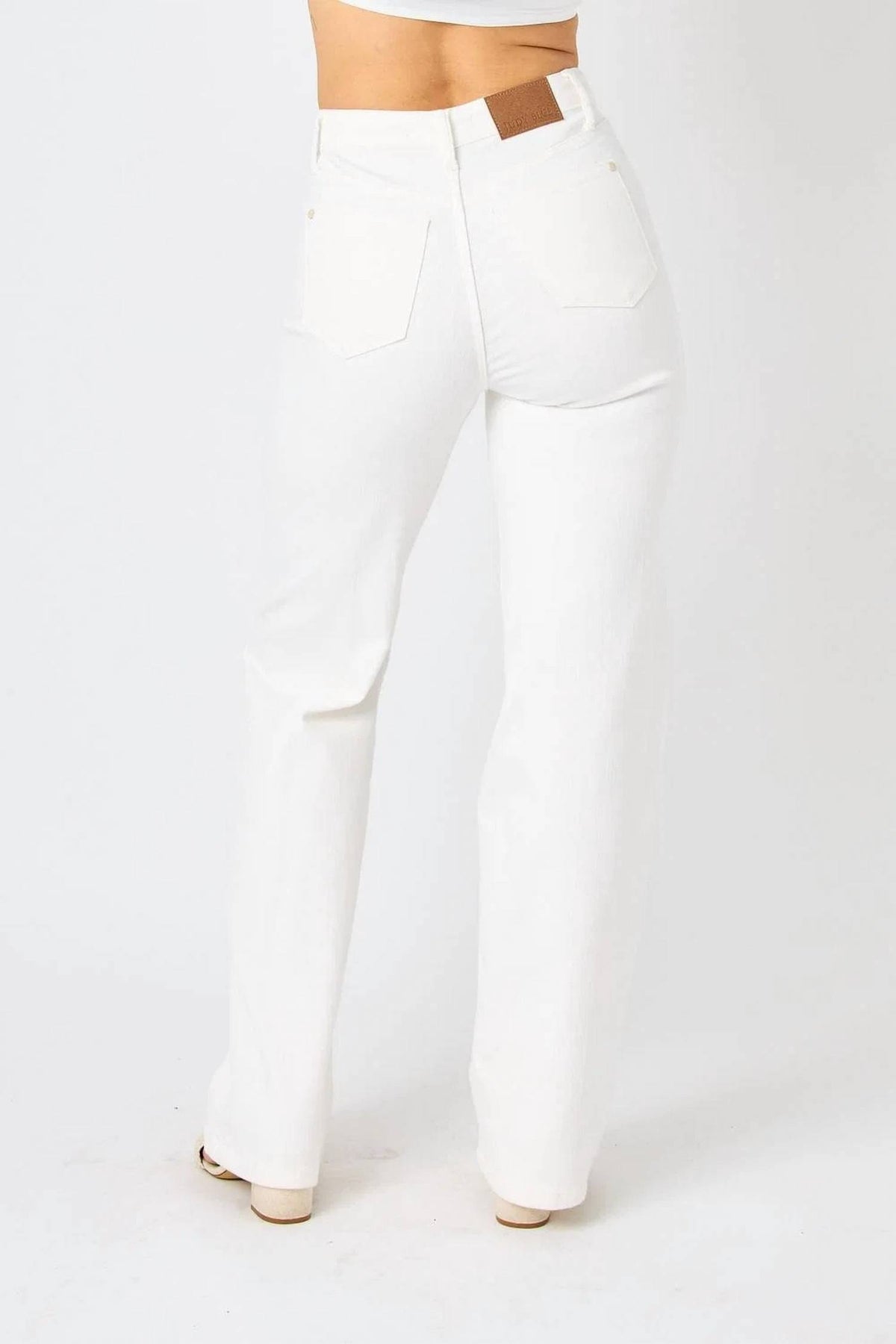 Judy Blue - High Waist Braided Waist Band Wide Leg Jeans