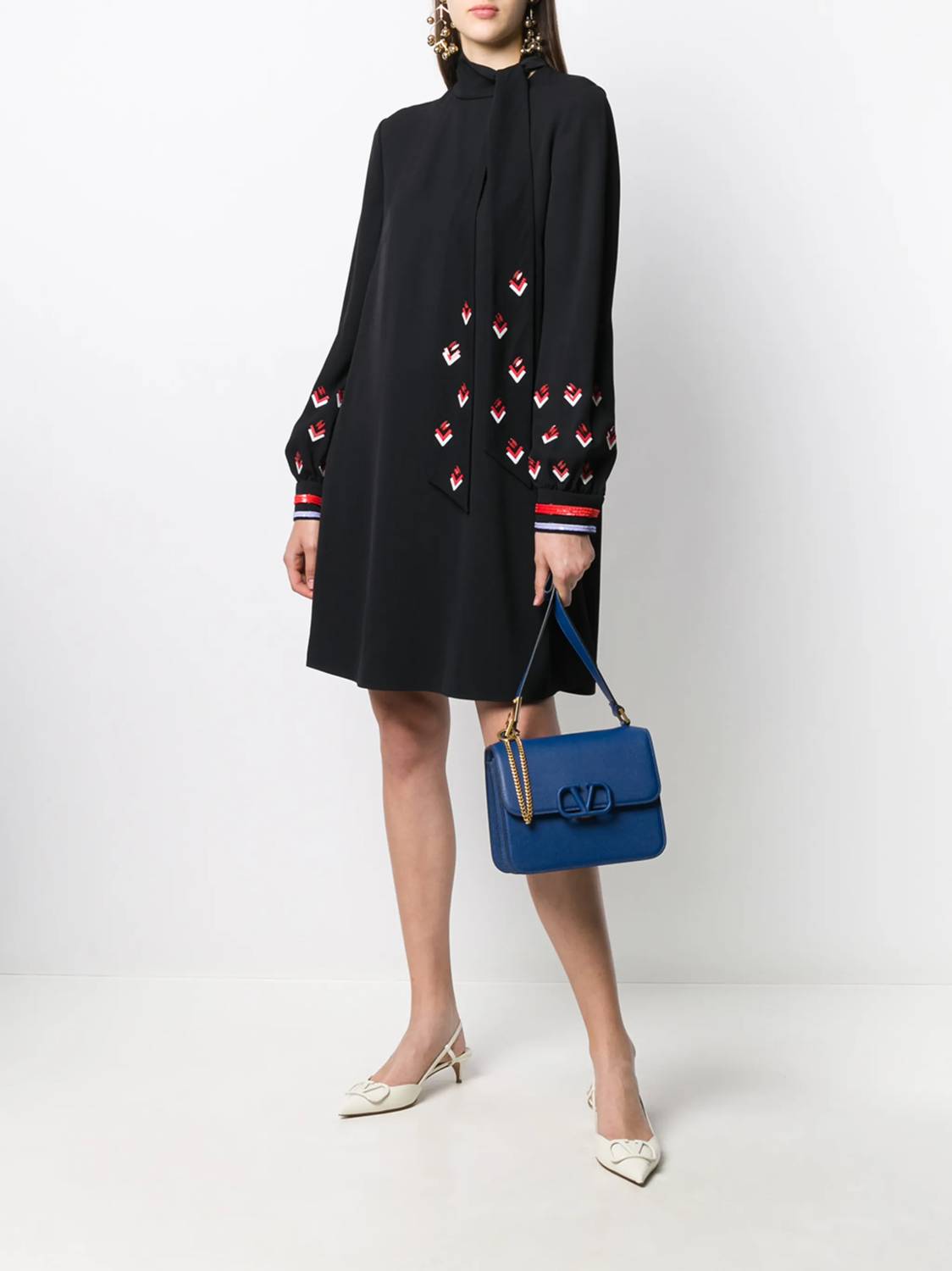 Valentino - Sequin Long Sleeve Dress