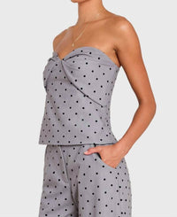 Amanda Uprichard Soho Top in slate - women's blouse - alternate view