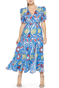 Izula Wrap Dress Roco Celeste