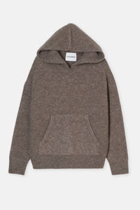 CLOSED Relaxed Long Sleeve Hoodie in clay beige - women's top - view 5