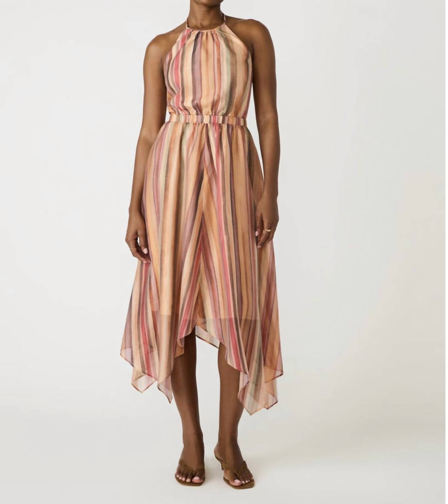 STEVE MADDEN Dalina Stripe Halter Dress in multi - women's dress