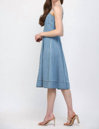 Fate - Washed Denim Midi Dress