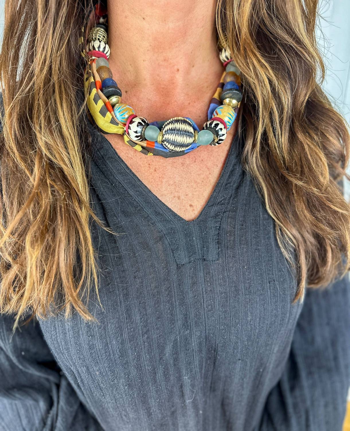 Twine & Twig - Women's Beaded Bandana Necklace