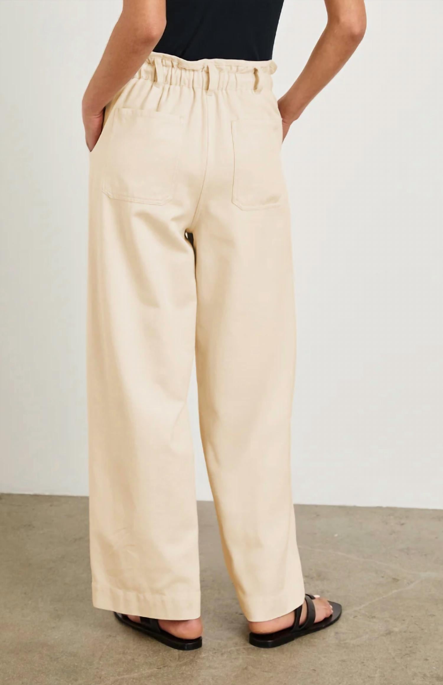 Rails Ryan Drawstring Pants in ecru - women's pants - detail view